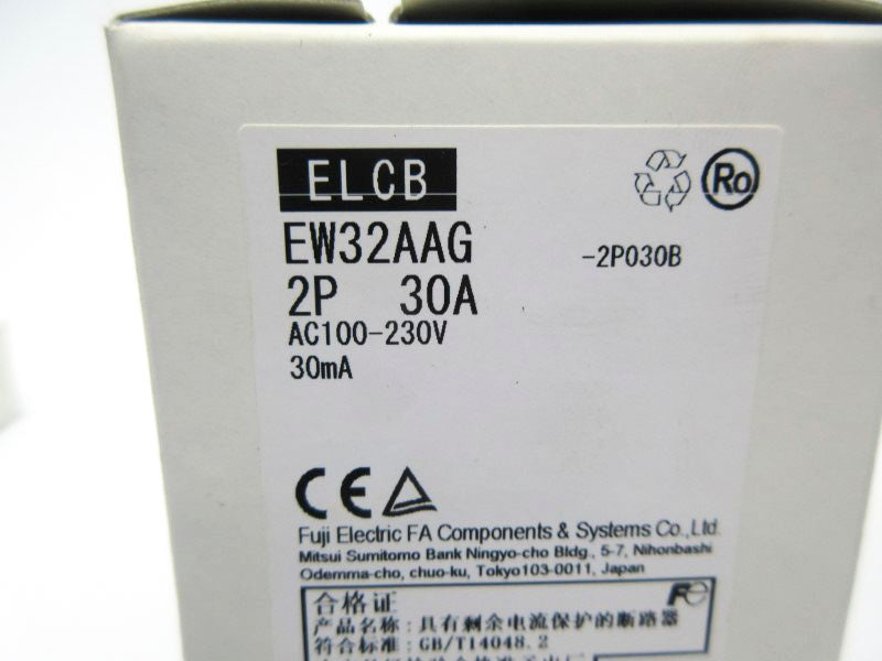 FUJI ELECTRIC EW32AAG2P030B 100-230VAC 30A NSMP