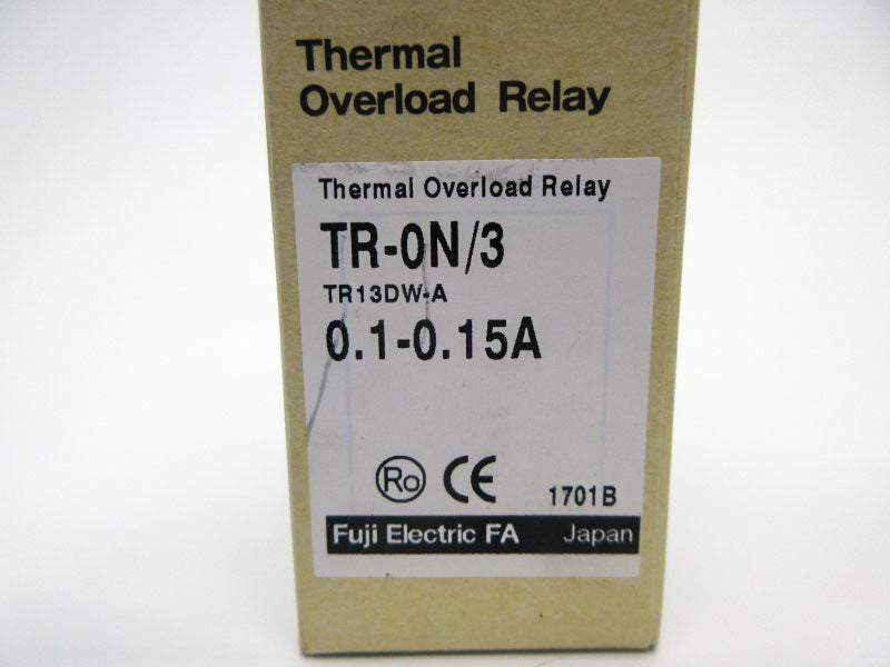 FUJI ELECTRIC TR13DW-A TR-0N/3 690V 0.1-0.15A NSMP