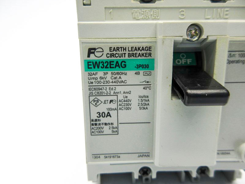 FUJI ELECTRIC EW32EAG-3P030 440VAC 30A NSNP