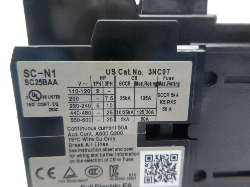 FUJI ELECTRIC 3NC0T SC-N1 200-220V 125A (AS PICTURED) NSNP