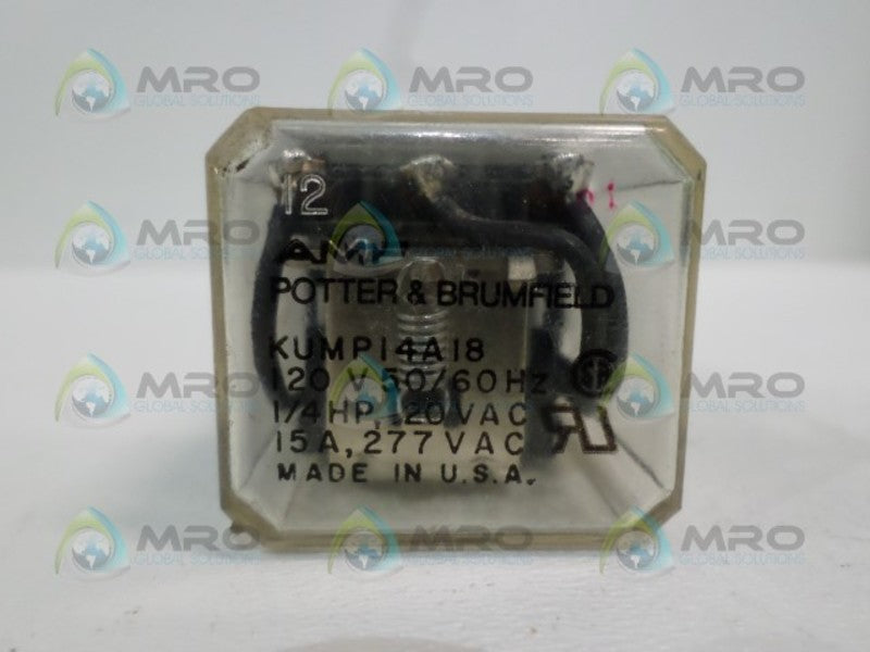 POTTER & BRUMFIELD KUMP-14A18-120 RELAY 120V  UNMP