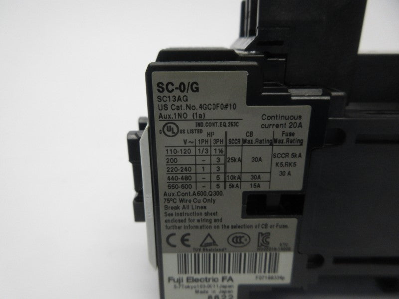 FUJI ELECTRIC 4GC0F0M10 SC-0/G 24VDC 20A NSNP