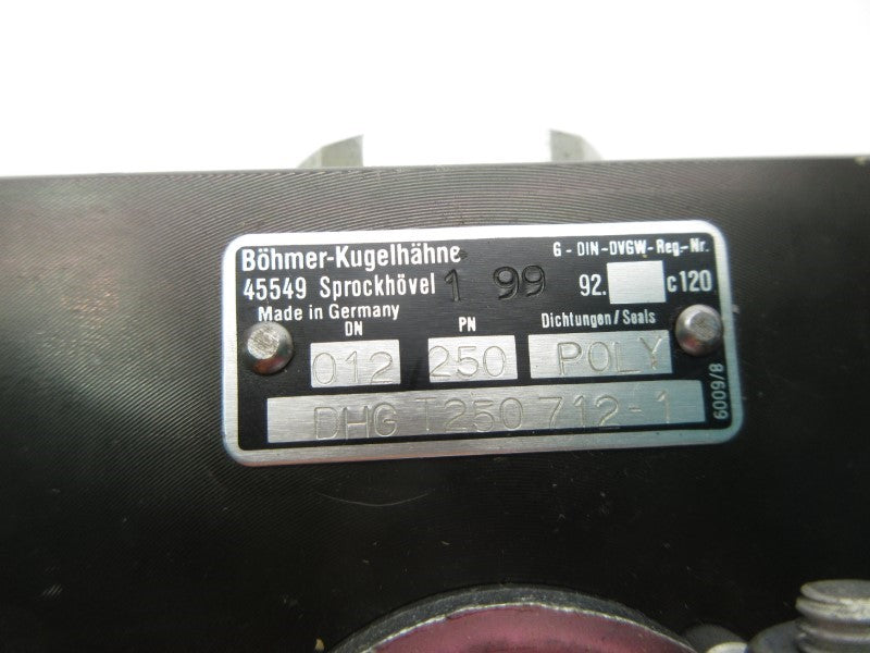 BOHMER KUGELHAHNE DHGT250712-1 250 UNMP