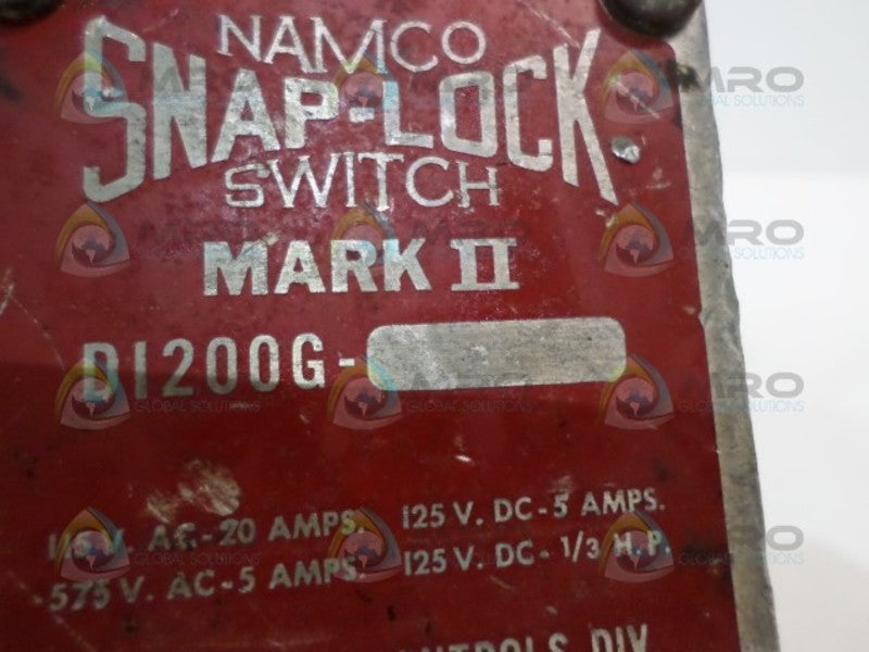 NAMCO CONTROLS  DI200G SNAP-LOCK SWITCH (AS PICTURED)  UNMP