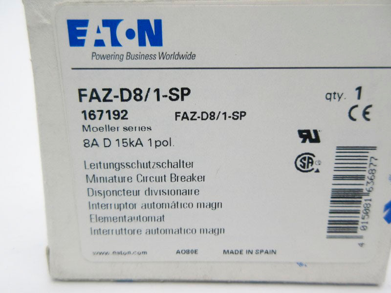EATON FAZ-D8/1-SP 277VAC 8A NSMP