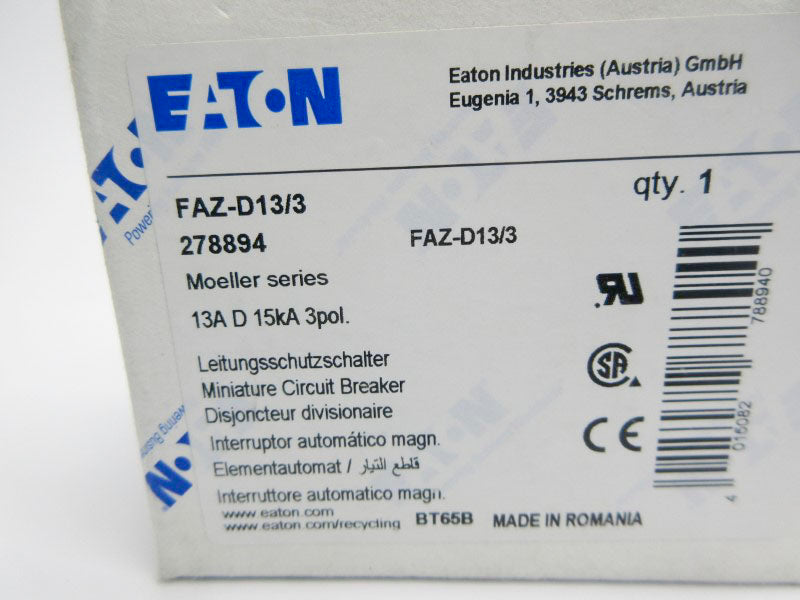 EATON FAZ-D13/3 415V 13A NSMP