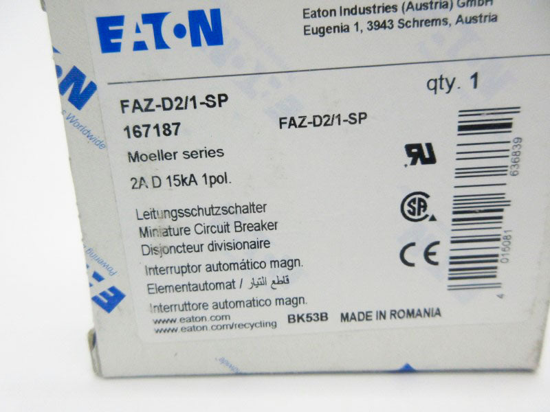 EATON FAZ-D2/1-SP 240/415V 2A NSMP