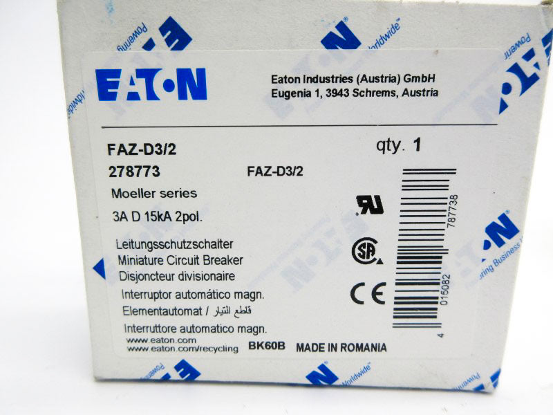 EATON FAZ-D3/2 400/415V 3A NSMP
