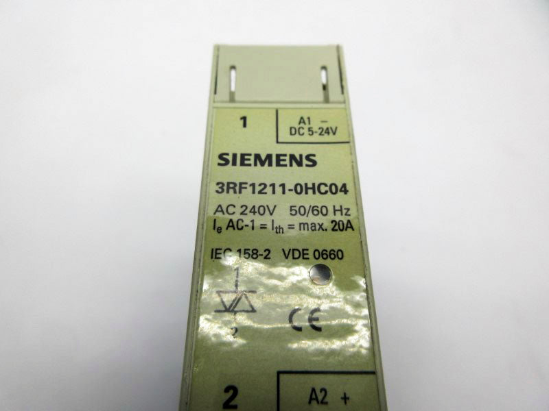SIEMENS 3RF1211-0HC04 240VAC 20A NSNP