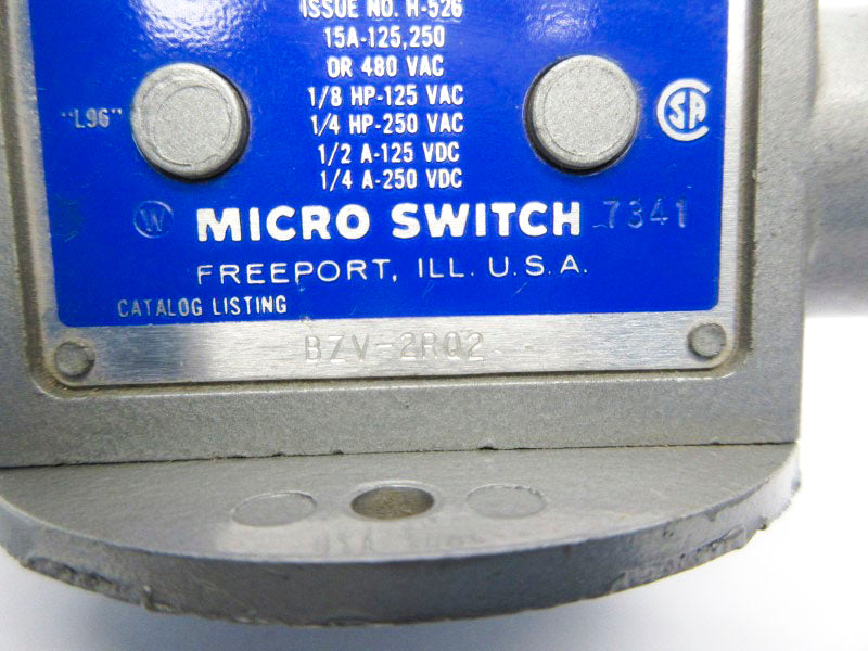 MICRO SWITCH BZV-2RQ2 480VAC 15A NSNP