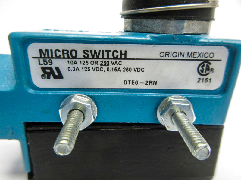 MICRO SWITCH DTE6-2RN 250VAC 10A NSNP