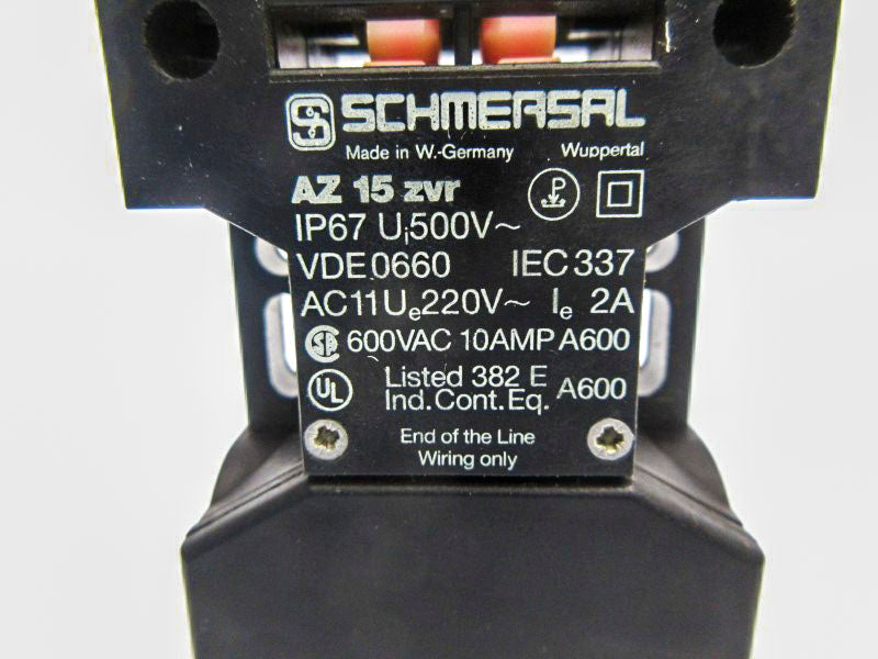 SCHMERSAL AZ15ZVR 600VAC 10A NSNP