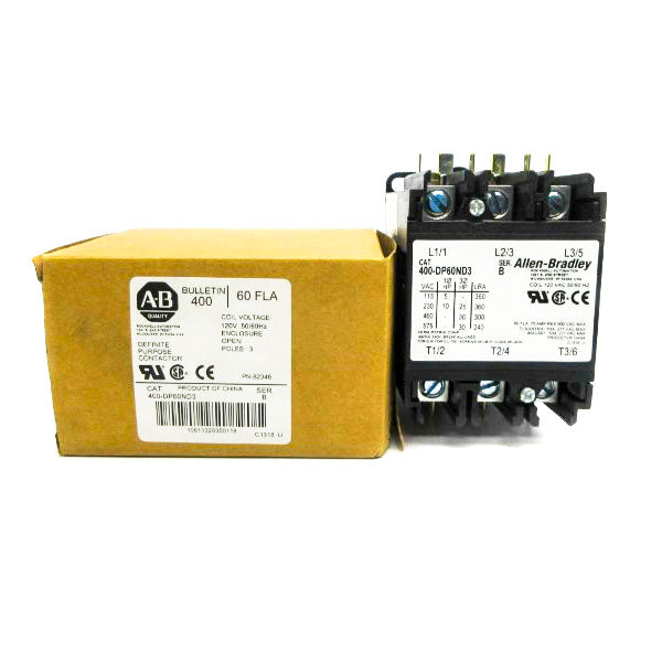 ALLEN BRADLEY 400-DP60ND3 SER. B 120V 75A (BR/WH) NSMP