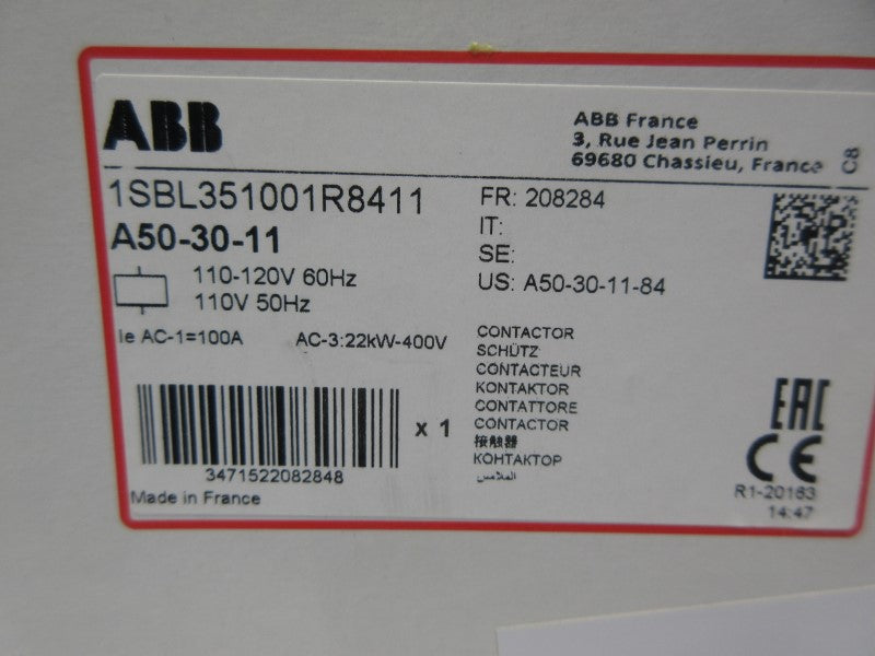 ABB A50-30-11-84 1SBL351001R8400 110-120V NSMP