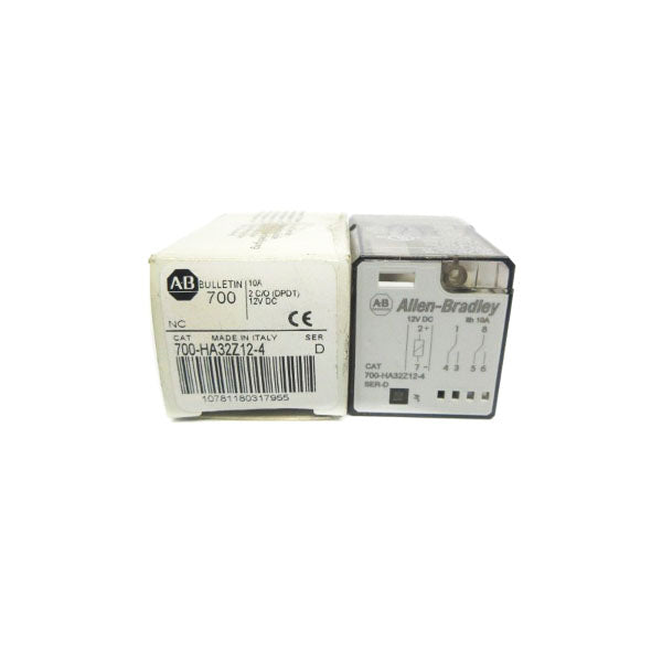 ALLEN BRADLEY 700-HA32Z12-4 SER. D 12VDC 10A (WH) NSMP