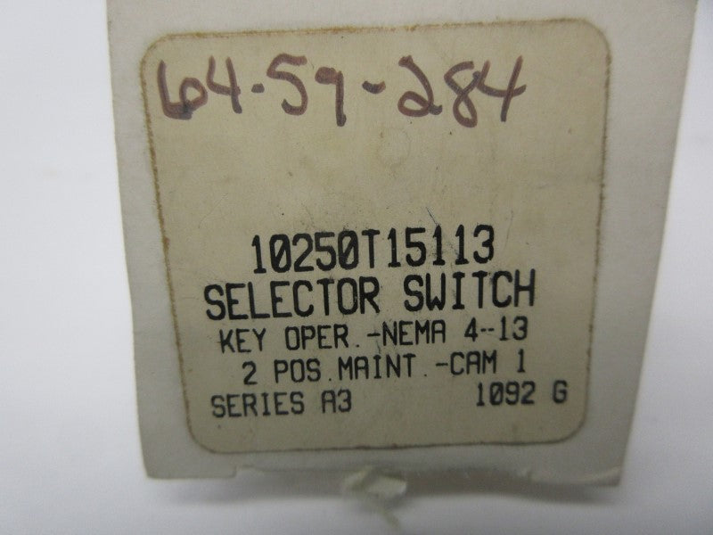 CUTLER HAMMER 10250T15113 SER. A3 (NO KEY) NSMP