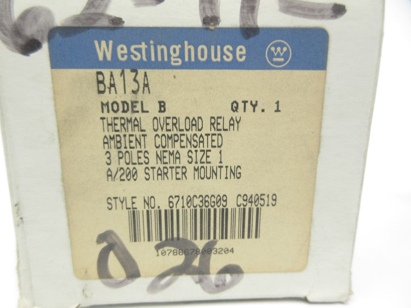 WESTINGHOUSE BA13A NSMP