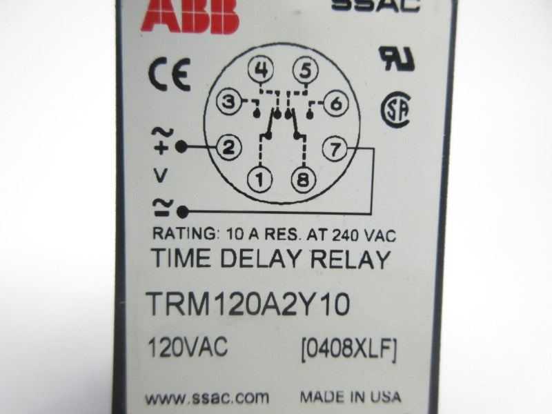 SSAC TRM120A2Y10 120VAC 10A 0.1-10S NSMP