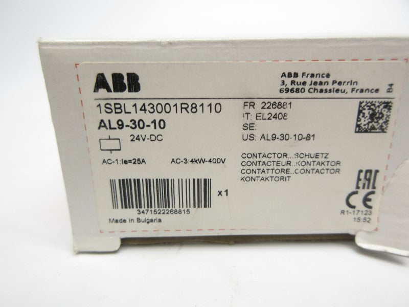 ABB AL9-30-10-81 1SBL143001R8110 24VDC NSMP