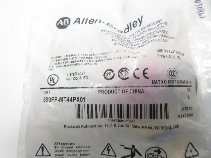 ALLEN BRADLEY 800FP-MT44PX01 SER. A NSMP