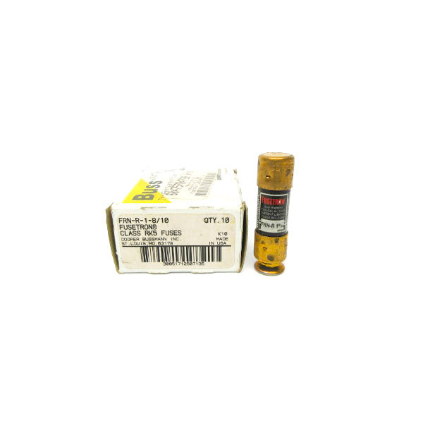BUSSMANN FRN-R-1-8/10 250VAC 1-8/10A (PKG OF 10) (WH/BK) NSMP
