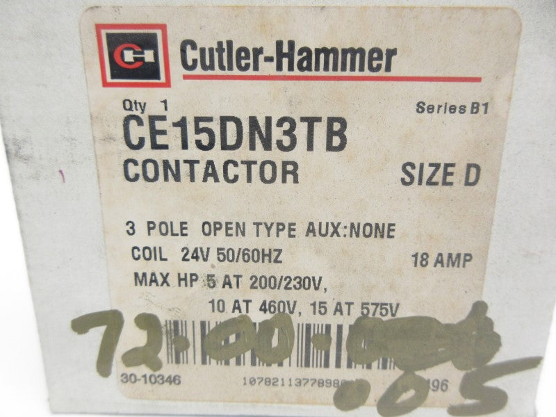 CUTLER HAMMER CE15DN3TB SER. B1 24V 18A NSMP