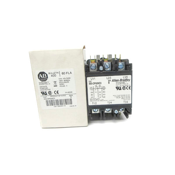 ALLEN BRADLEY 400-DP60ND3 SER. B 120V (WH) NSMP