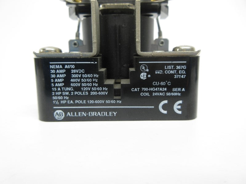 ALLEN BRADLEY 700-HG47A24 SER. A 24VAC NSNP