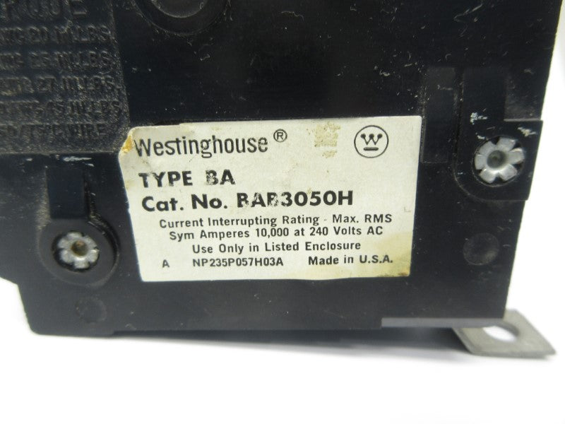 WESTINGHOUSE BAB3050H 240VAC 50A NSNP