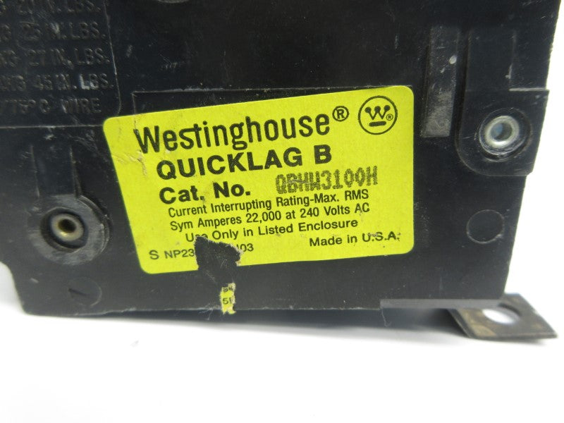 WESTINGHOUSE QBHW3100H 240VAC 100A UNMP