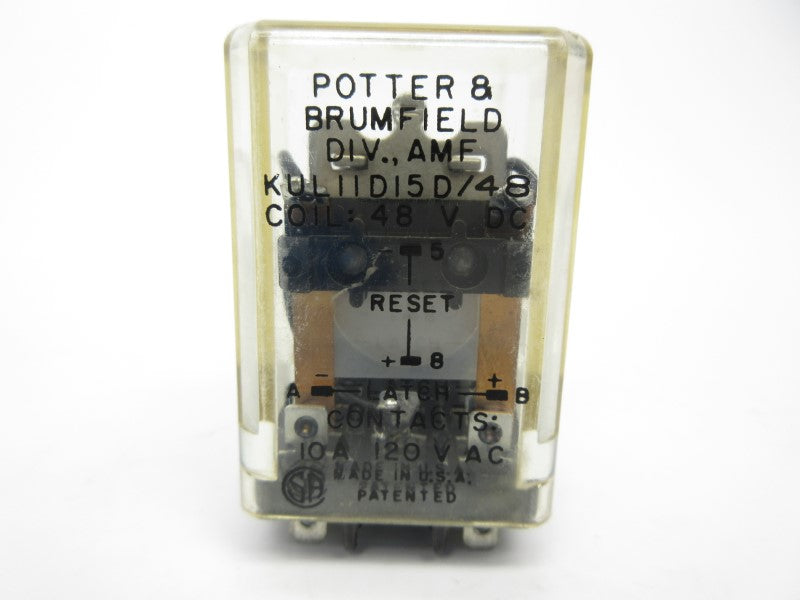 POTTER & BRUMFIELD KUL11D15D/48 48VDC 10A NSNP