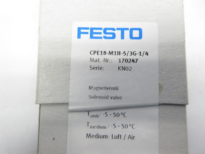 FESTO CPE18-M1H-5/3G-1/4 170247 NSFS