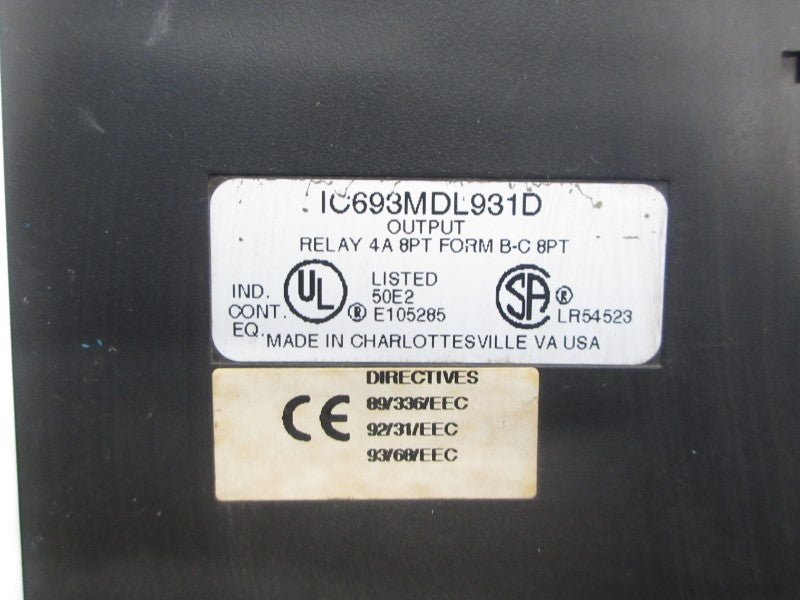 FANUC IC693MDL931D 120/240VAC 4A UNMP