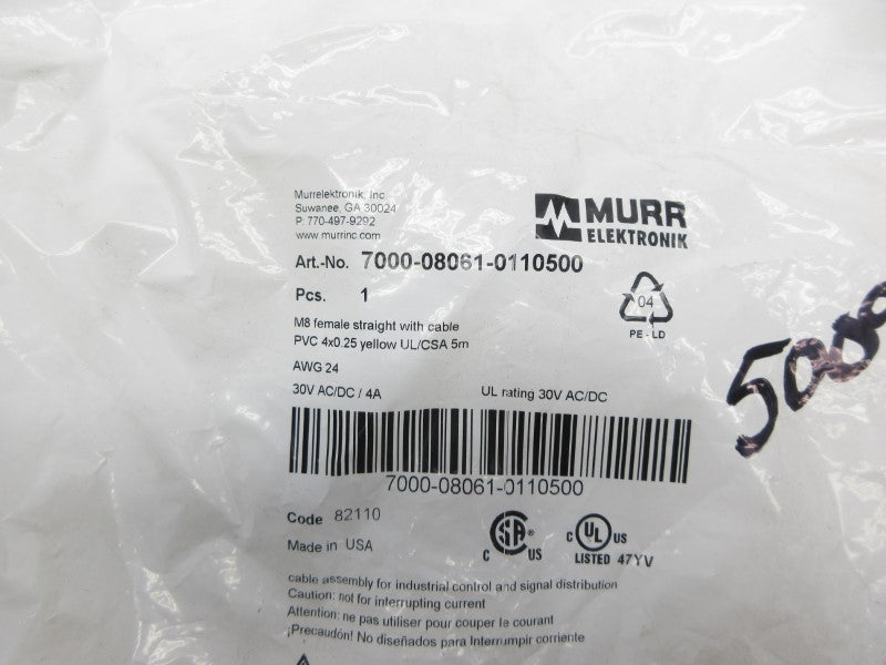 MURR ELEKTRONIK 7000-08061-0110500 30VAC/DC 4A NSMP