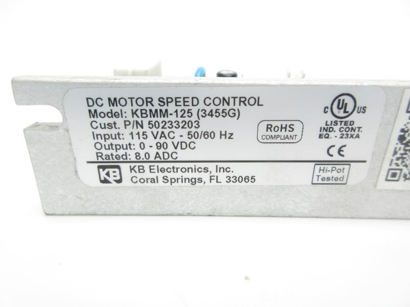 KB ELECTRONICS KBMM-125 (3455G) 115VAC NSNP