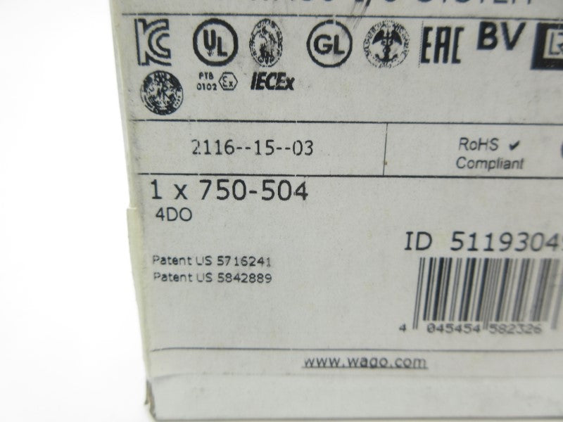 WAGO 750-504 24VDC 0.5A NSMP