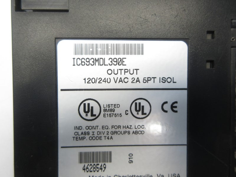 FANUC IC693MDL390E 120/240VAC 2A NSNP