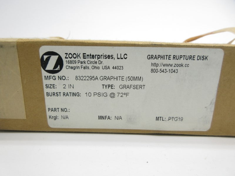 ZOOK ENTERPRISES 8322295A 10PSI 2" NSMP