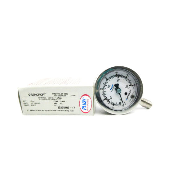 ASHCROFT 63-1008-S-02L-200#/KP-XLL 0-200PSI NSMP