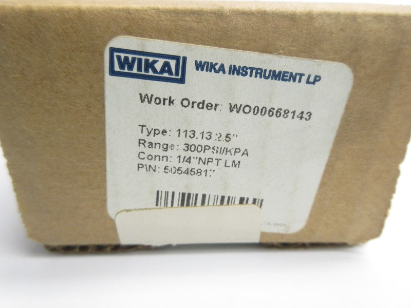WIKA 50545817 0-300PSI 1/4" NSMP