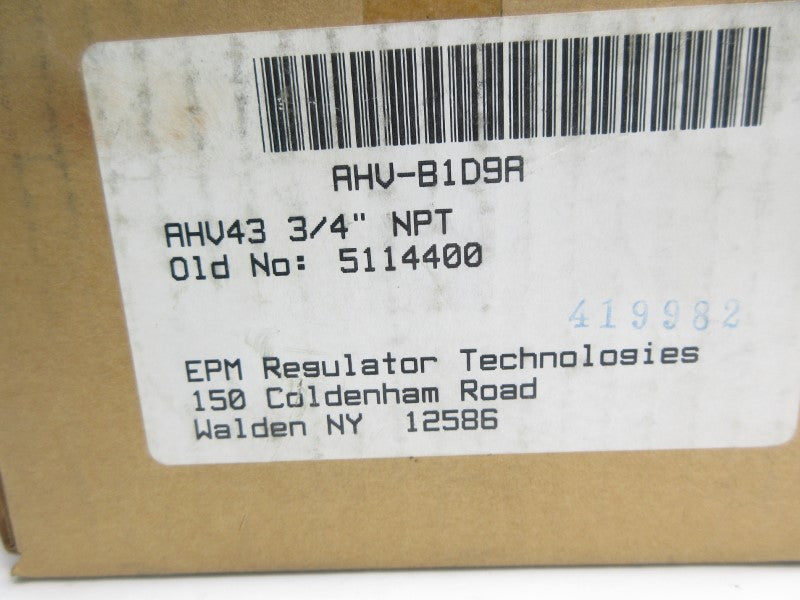 EPM AHV-B1D9A 3/4" NSMP