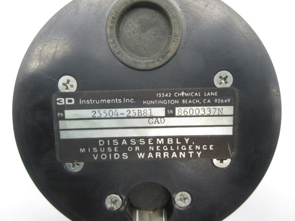 3D INSTRUMENT 25504-25B81 0-200PSI NSNP