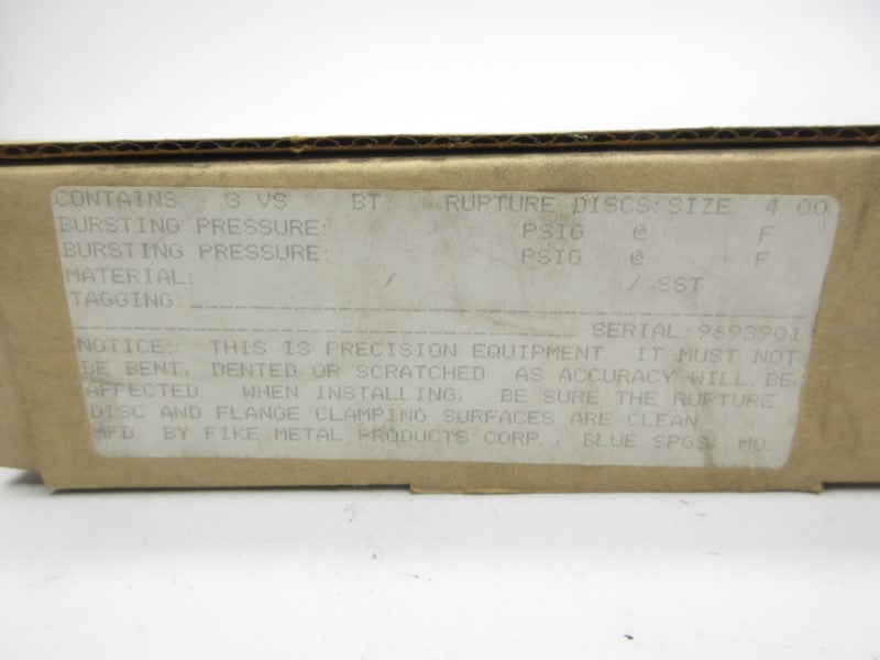 FIKE VSBT 4" (PKG OF 3) NSMP
