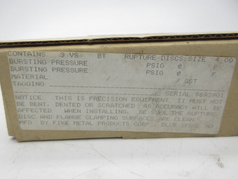 FIKE VSBT 4" (PKG OF 3) NSFS