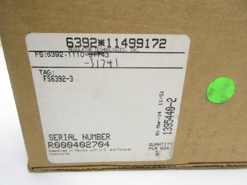 FISHER 6392-1110-31741 20-150PSI NSMP