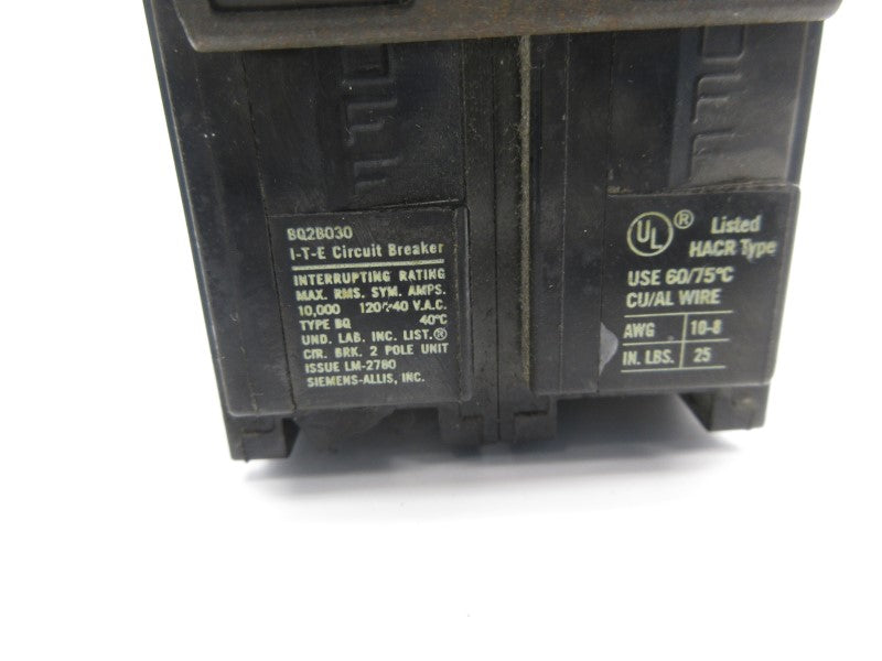 ITE BQ2B030 120/240VAC 30A UNMP