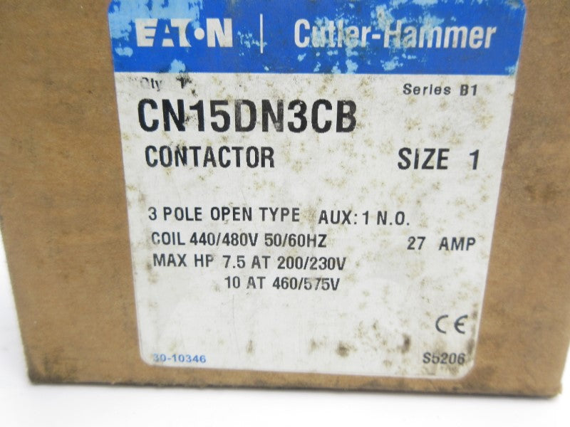 CUTLER HAMMER CN15DN3CB SER. B1 440/480V 27A NSMP