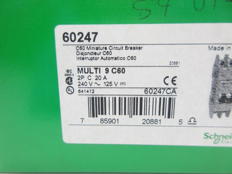 SCHNEIDER ELECTRIC 60247 240V 20A NSMP