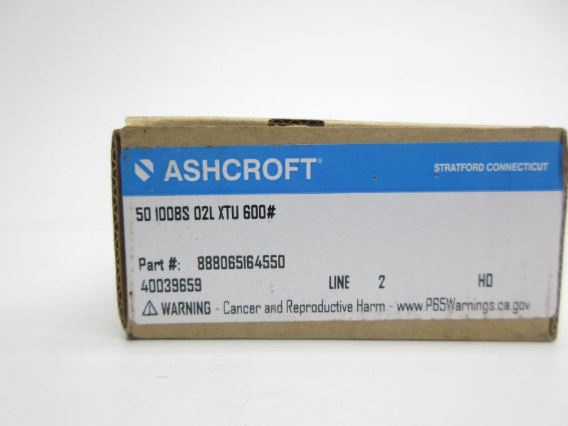ASHCROFT 501008S02LXTU600# 600PSI NSMP