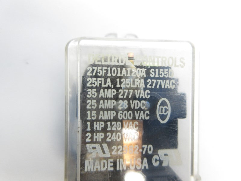 DELTROL CONTROLS 275F101A120A S115D 277VAC 35A NSNP